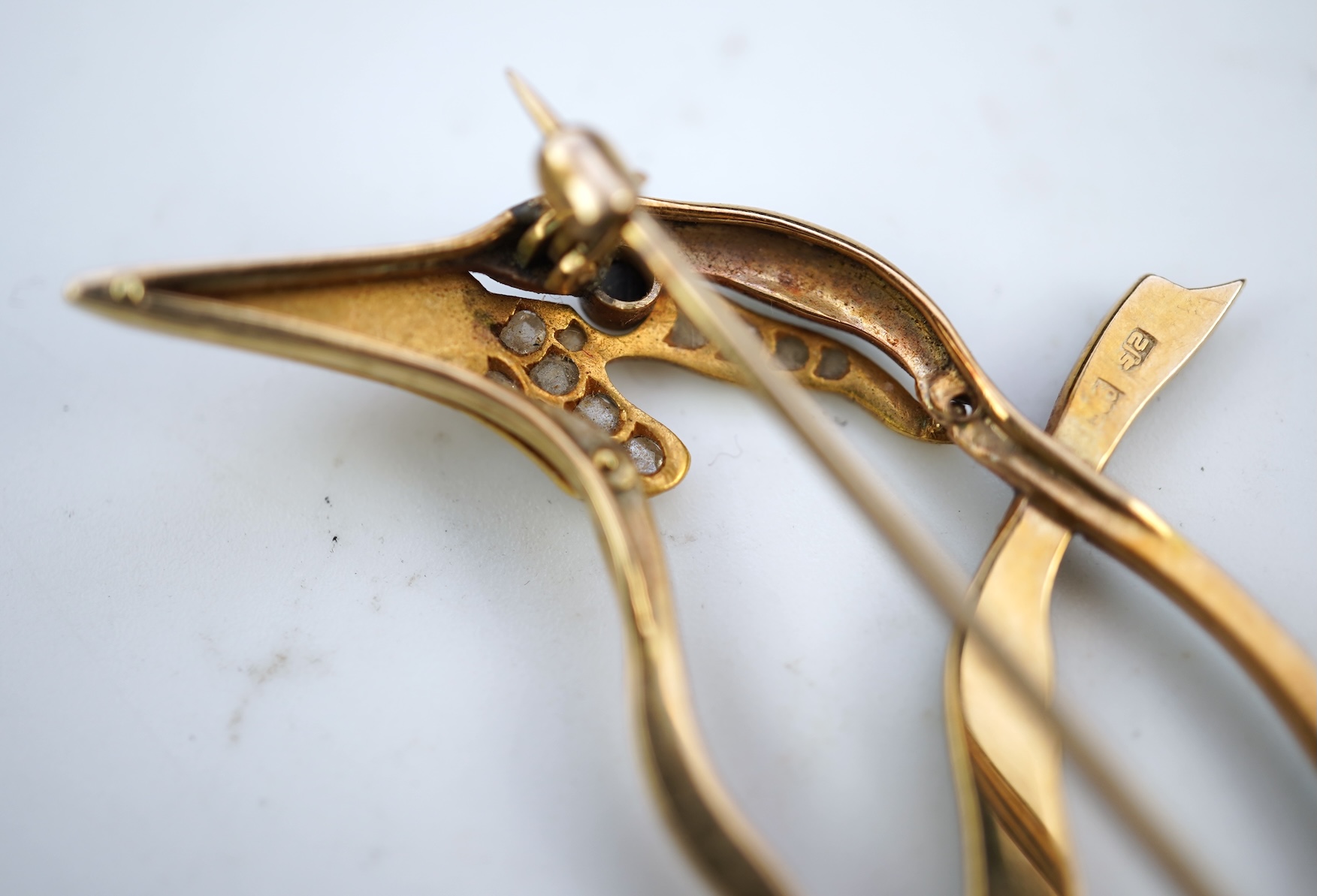 Josef Siess Sohne, a rare enamel and diamond brooch, Austria, circa 1910